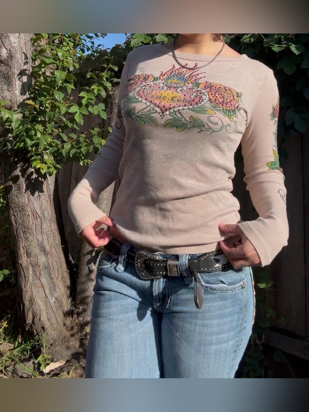 Vocal Y2K bedazzled long sleeve